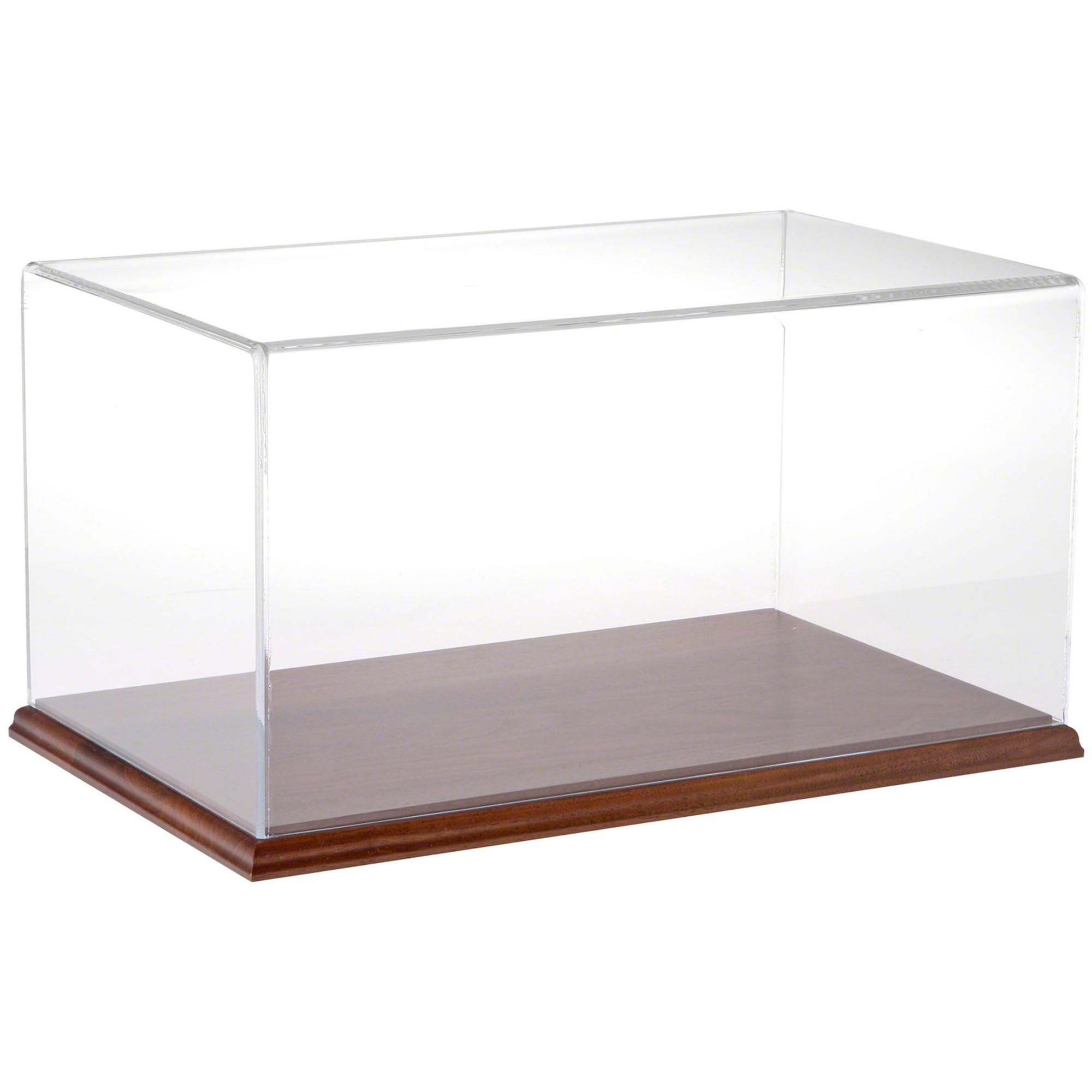 Plymor Clear Acrylic Display Case with Hardwood Base, 16
