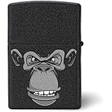 ZIPPOゴリラ フェイス マットブラック メンズ 喫煙具 男性 両面プリント コレクション 交換用外側 互換性があ 誕生日 プレゼント 喫煙アクセサリー