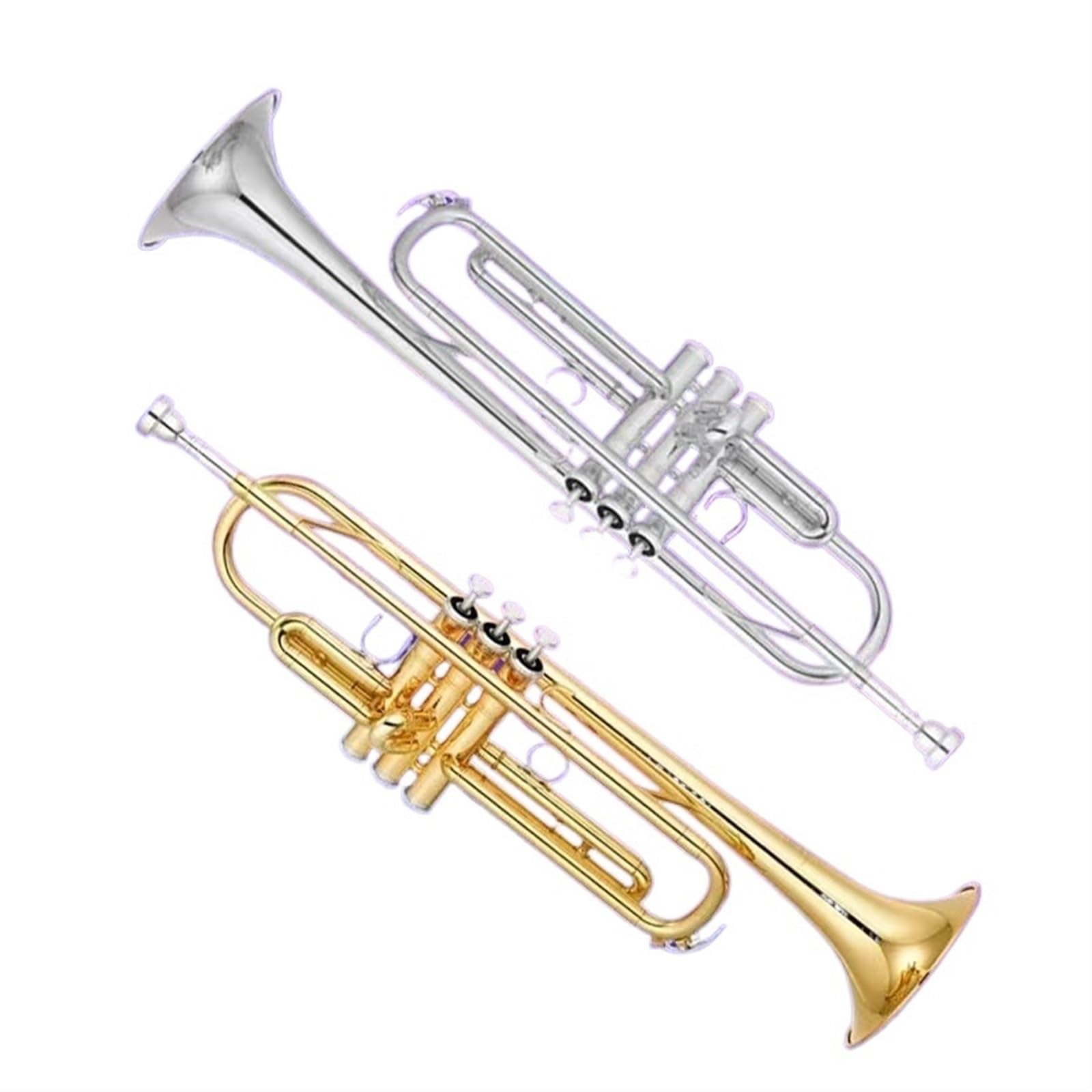 Tromba Standard Per Principianti Strumento A Tromba SI Bemolle Placcato Argento Esame Per Principianti Prestazione Professionale(B)