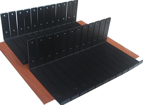 Paquete de 24  9.25 pulgadas de largo x 6 pulgadas de alto x 1.5 pulgadas de ancho x 1.5 pulgadas de ancho en J, soporte de estante flotante de