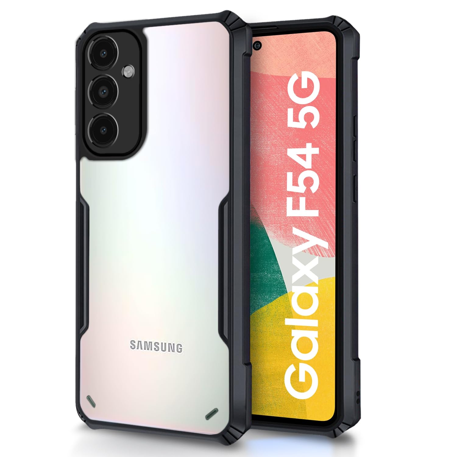 Pikkme Samsung Galaxy M54/F54 5G Back Cover|Crystal Clear Transparent Back|Ultra Hyrbid|Full Camera Protection|Raised Edge|Bumper Back Case (Thermoplastic Polyurethane, Black) (B0C8YXG7VG) Amazon Price History, Amazon Price Tracker
