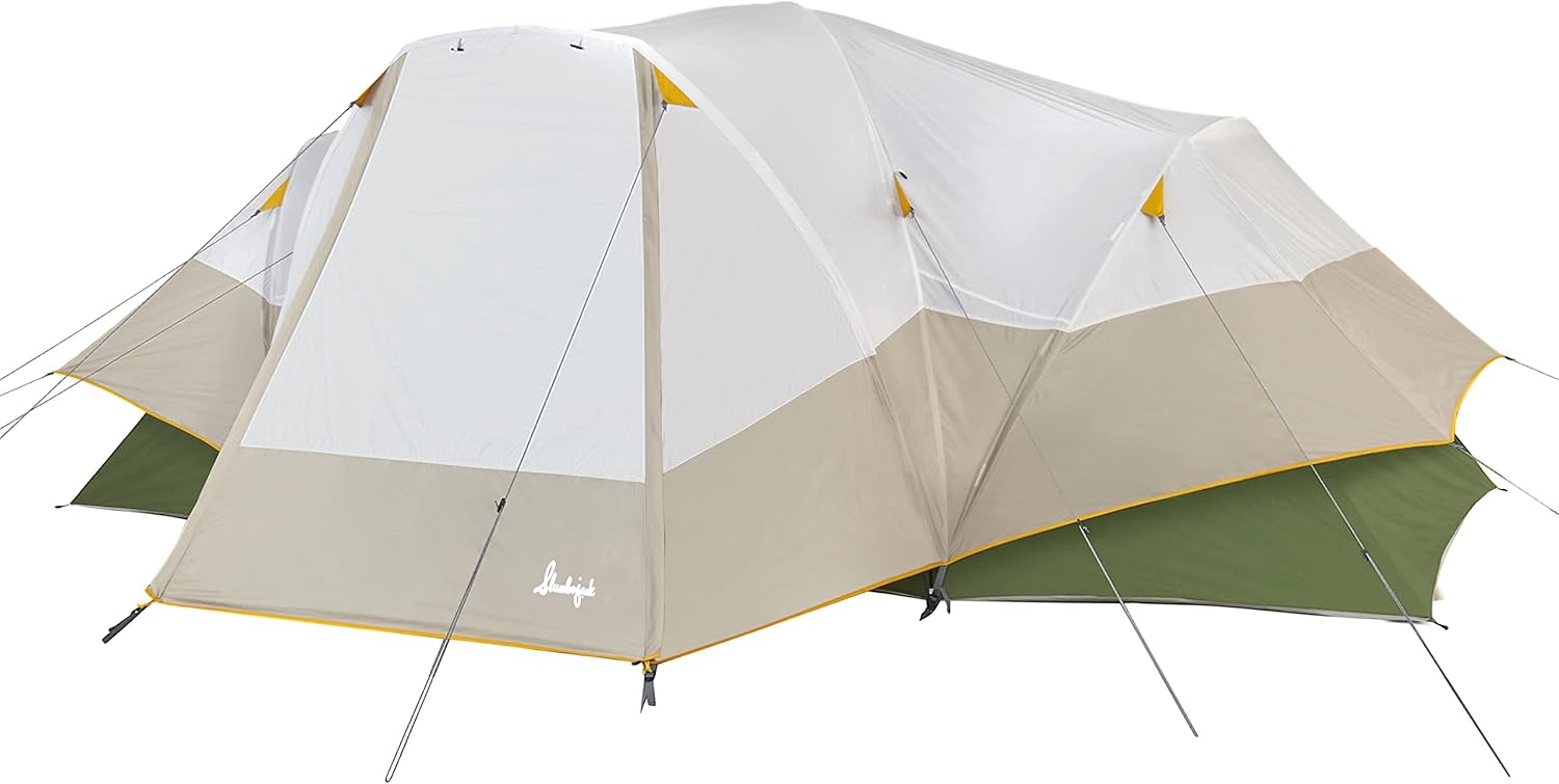 Slumberjack Aspen Grove 8 Person Hybrid Dome Family Camping Tent with 2 Rooms