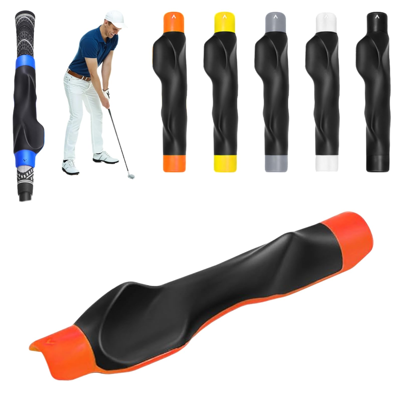 Kryilut Swing True Grip Trainer 2.0, Golf Grip Trainer, Right Hand Golf Grip Training Aid, Grip Swing Trainers for Golf Clubs, Corrects Golf Grip Posture and Improves Swing Accuracy (Red, 1pc)