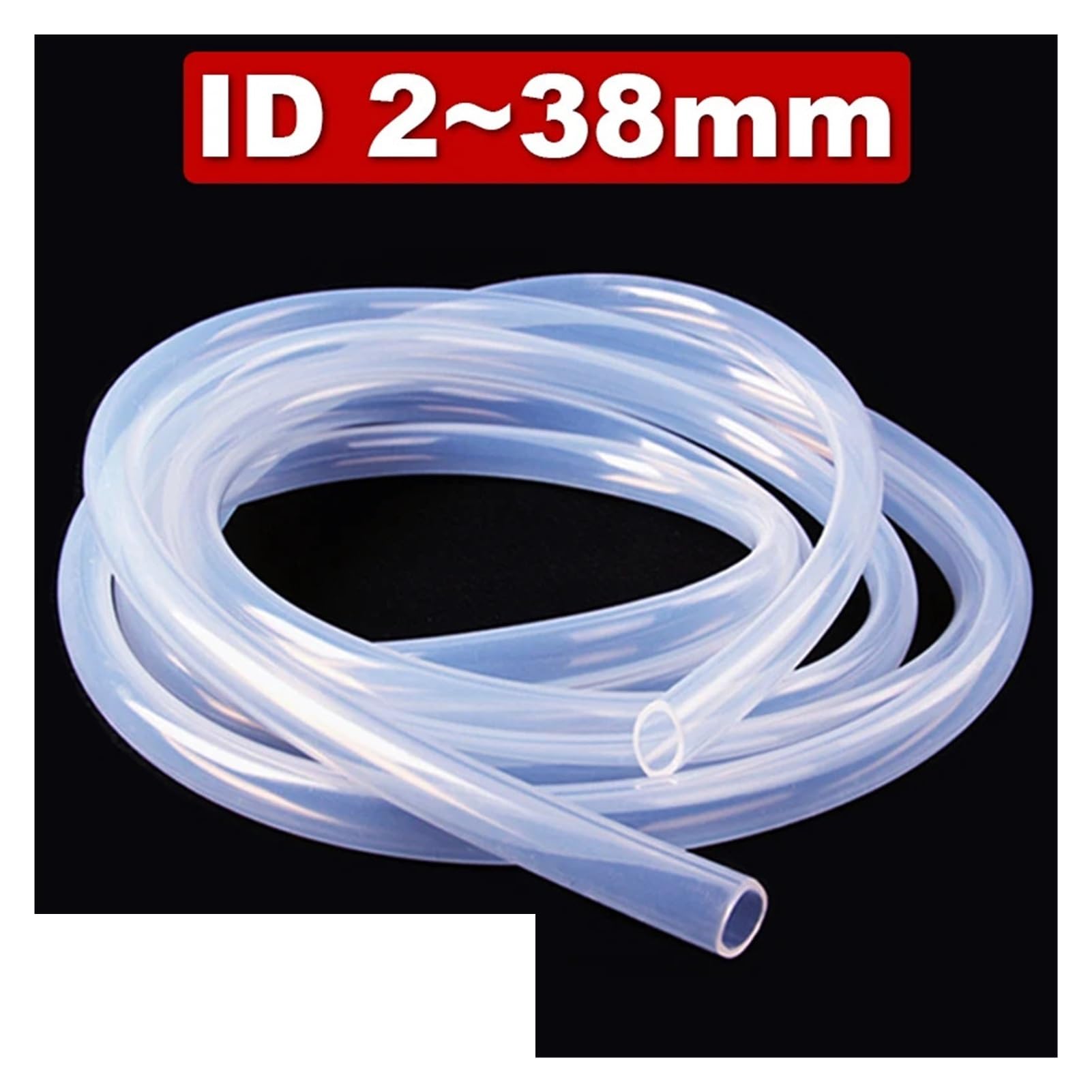 Tubo de bomba peristáltica insípido manguera silicona transparente | Manguera de silicona transparente, tubo de bomba peristáltica insípido, dispensador de agua(5 Meter,ID38x OD44mm)