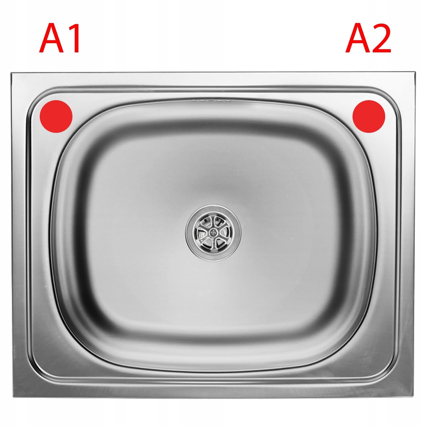 Spülenschrank Küchenschrank 50 cm Sonoma Spüle mit Armatur und Siphon