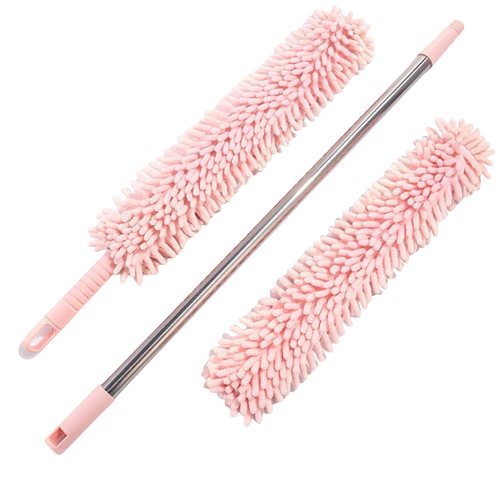 Bendable Cleaning Brush Telescopic Handle Retractable Removal for Ceiling Fan Bookshelf and Tight Corner Extendable Wand