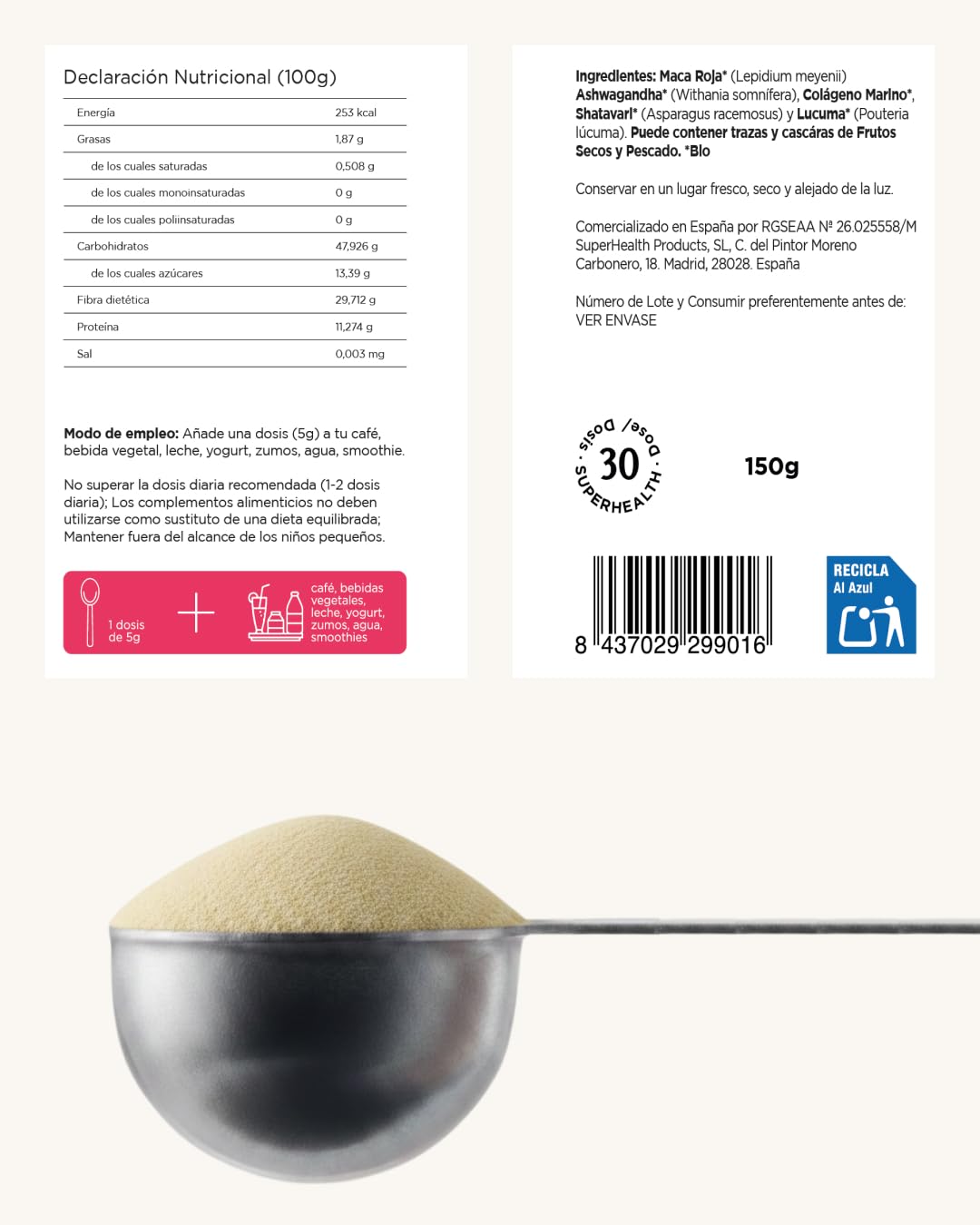 Menopausia SuperHealth (Para 30 dias) Suplemento Natural con Lúpulo, Salvia y Maca – Alivia Sofocos Menopausia y Sudores Nocturnos – Mejora el Sueño y la Energía – Sin Gluten, Vegano