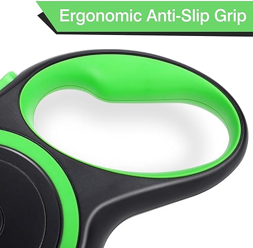 Miniatura 2 de UrbanX Correa retráctil para perros Shih Tzu y otros pequeños perros de compañía con mango antideslizante. Cinta de nailon fuerte de 10 pies freno