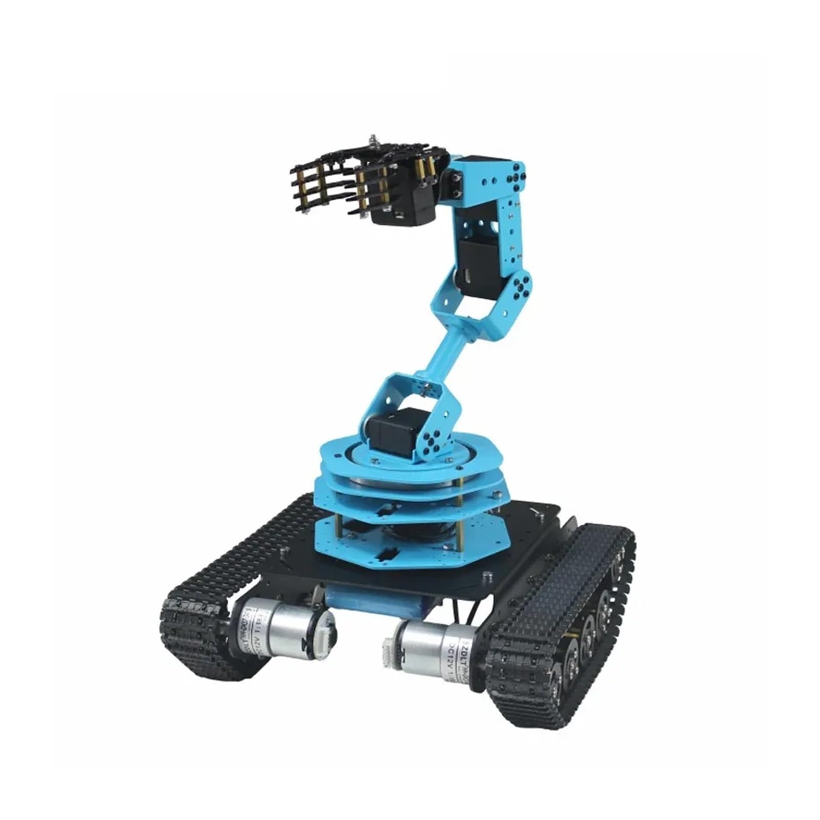 Brazo robótico con orugas RC de 6 Grados de Libertad, chasis de Tanque Educativo for automóvil Tanque Inteligente TS100 ensamblado