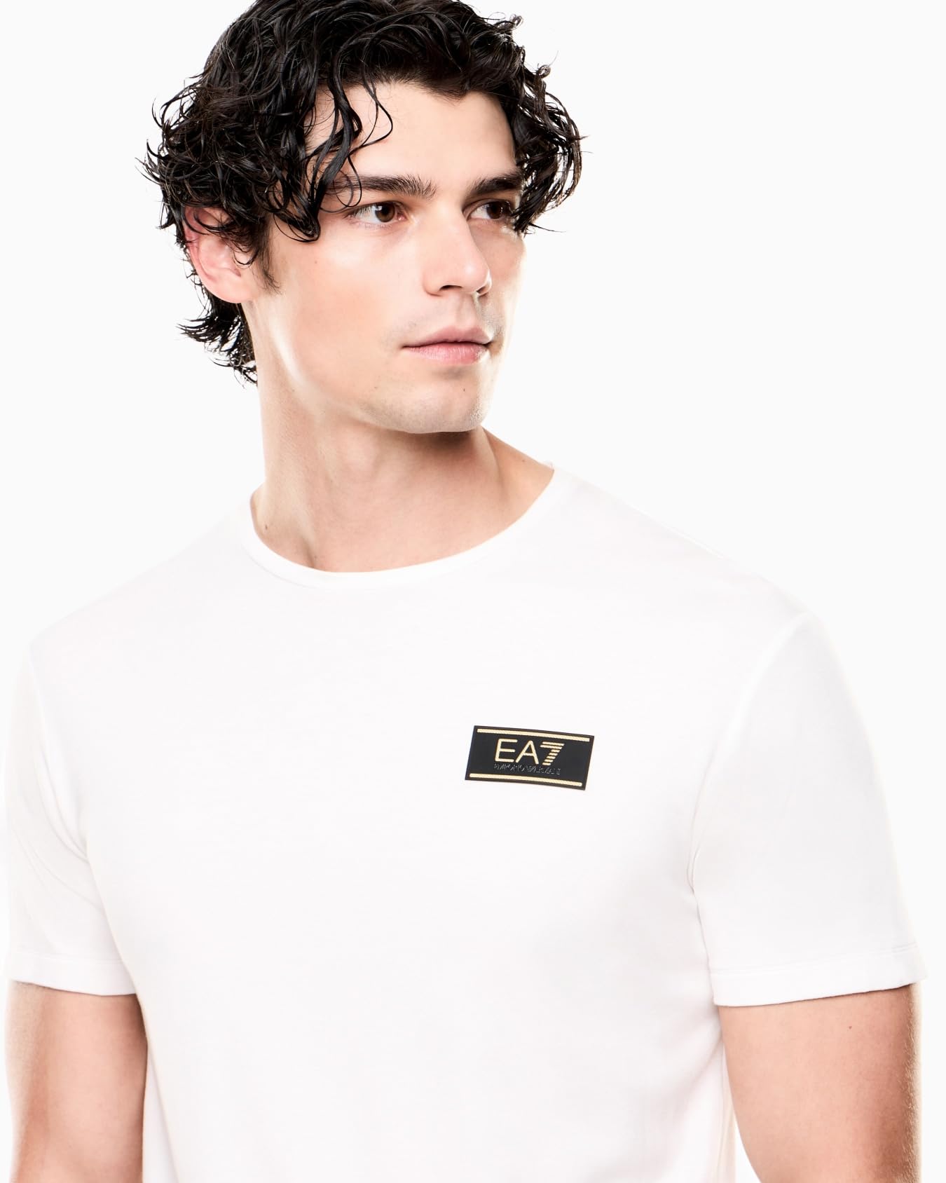 EA7 Logo Regular Fit okrągły dekolt t-shirt męski T SHIRT 7M001331 AF13739 U0004