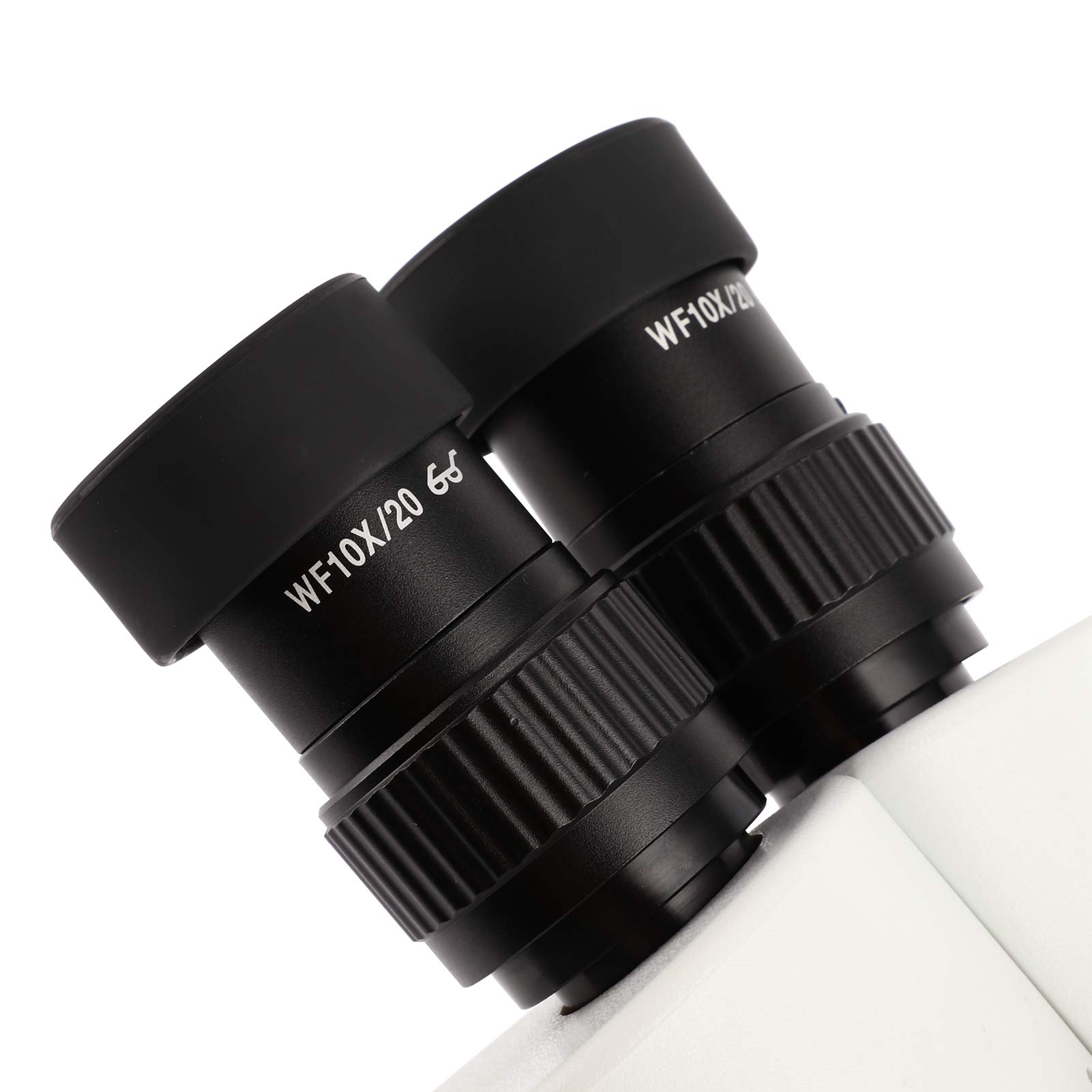 Wakects Lente de Microscopio Trinocular 7X 45X Conjunto de Ocular de Microscopio Estéreo de Vidrio WF10X 20 0.7 4.5X Zoom Cabezal Giratorio de 360 ​​​​Grados para Uso en Fotografía de Inspección de