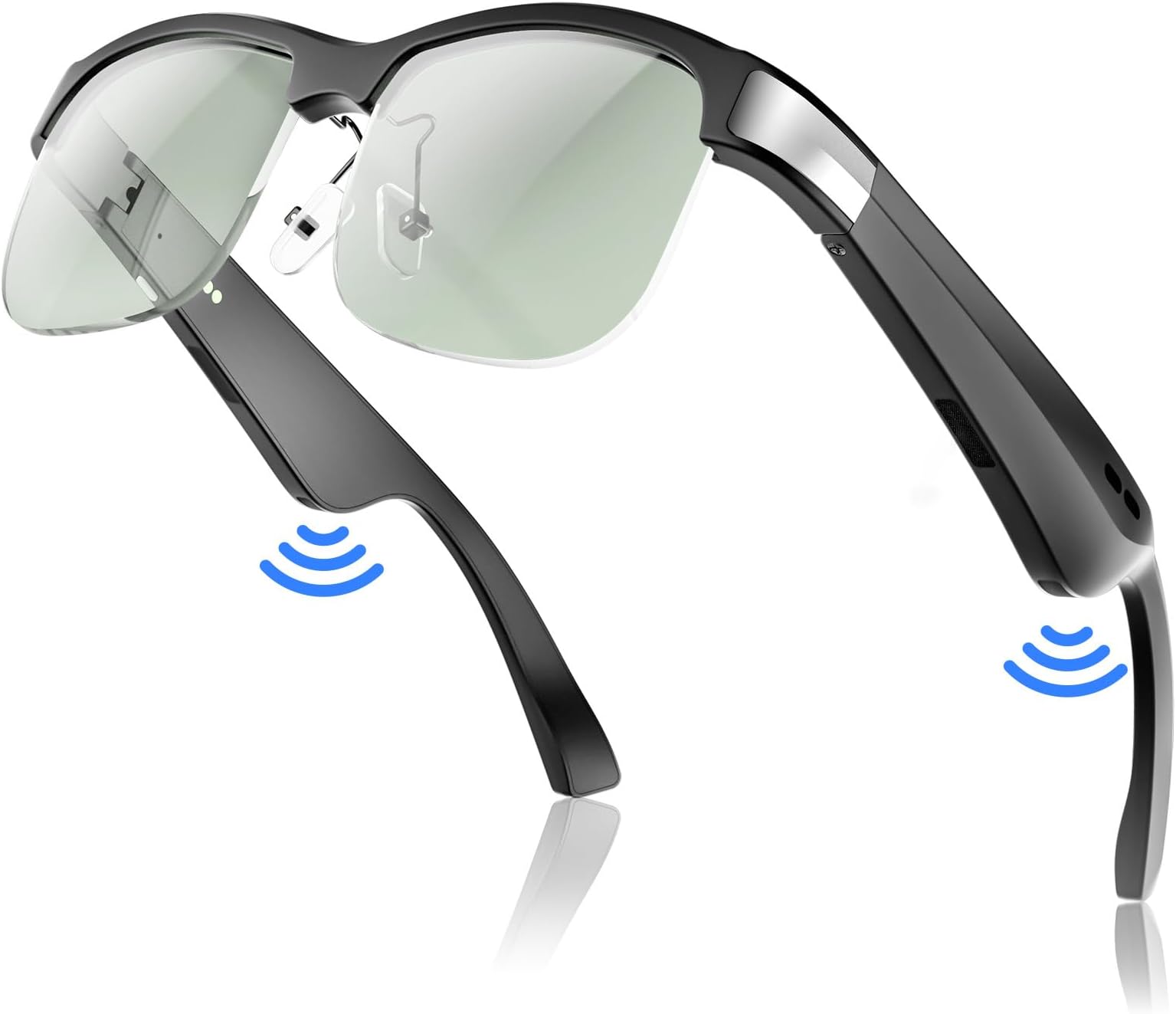 Smart Glasses, Polarized Bluetooth Sunglasses, Built-in Mic & Speakers, Voice Assistant, UV Protection, Bluetooth Glasses for Office, Driving, Cycling Outdoor Sports