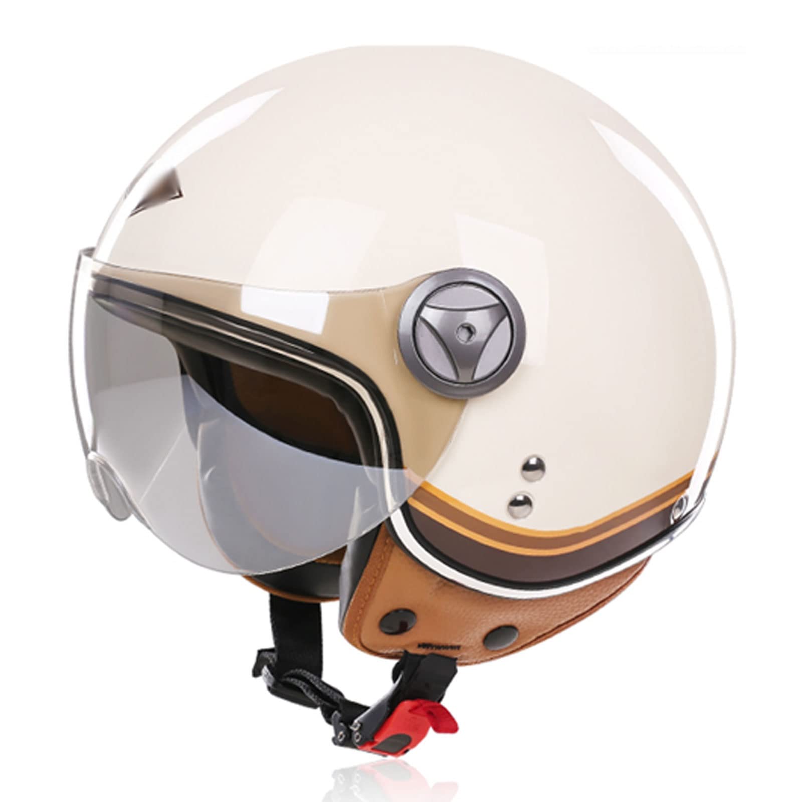 Retro motorfiets helm 3/4 jet helm Brain Cap open gezicht helm