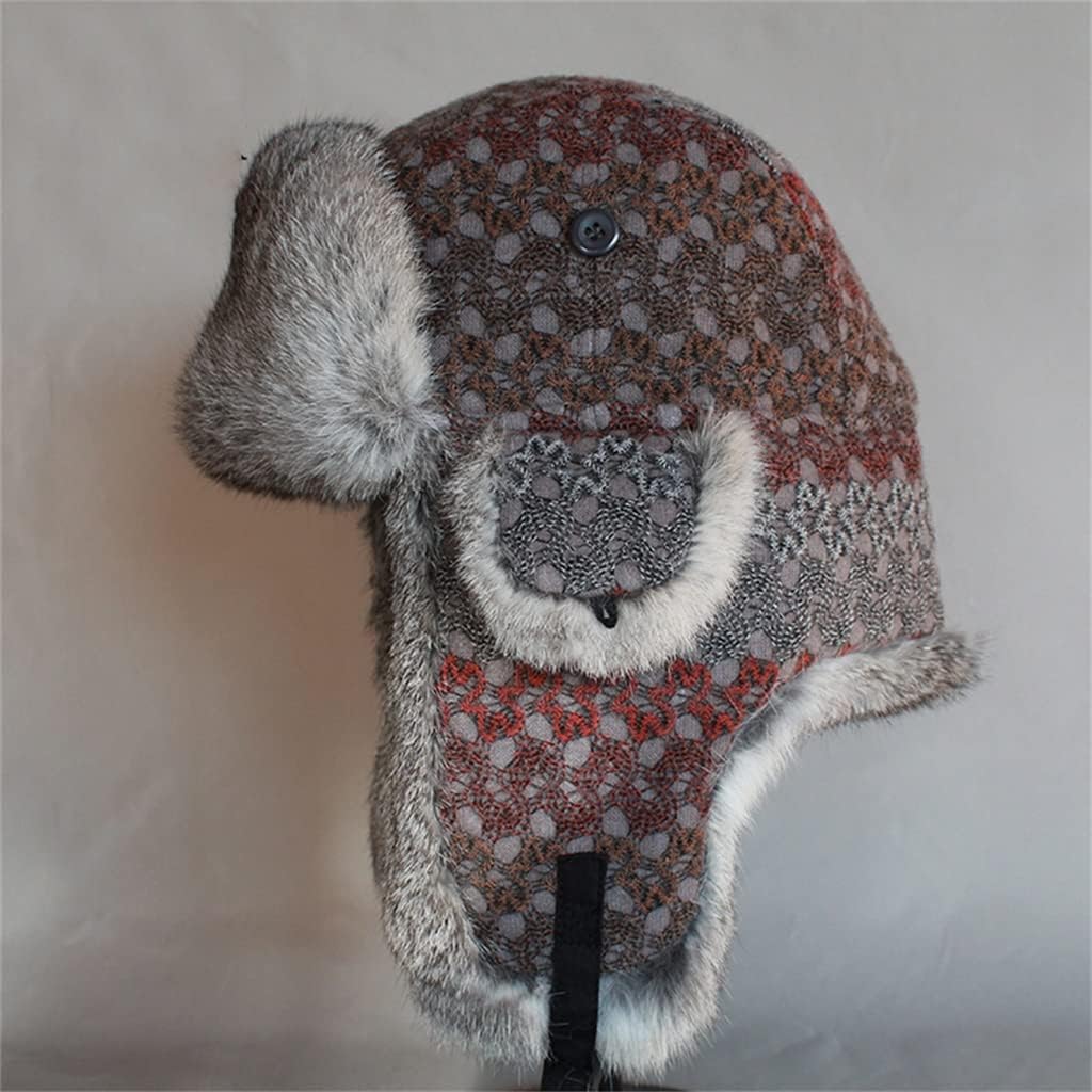 Ski Cap Men and Women Outdoor Winter Thickening Female Large Size Thunderbolt Hat