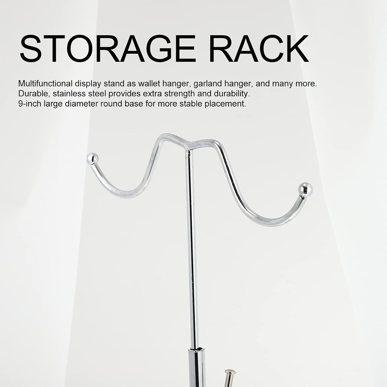 Cabilock 1pc Liftable Handbag Storage Rack Silver Display Stand for Handbags Satchels and Messenger Bags Stable Design for Home Organization and Elegant Aesthetics