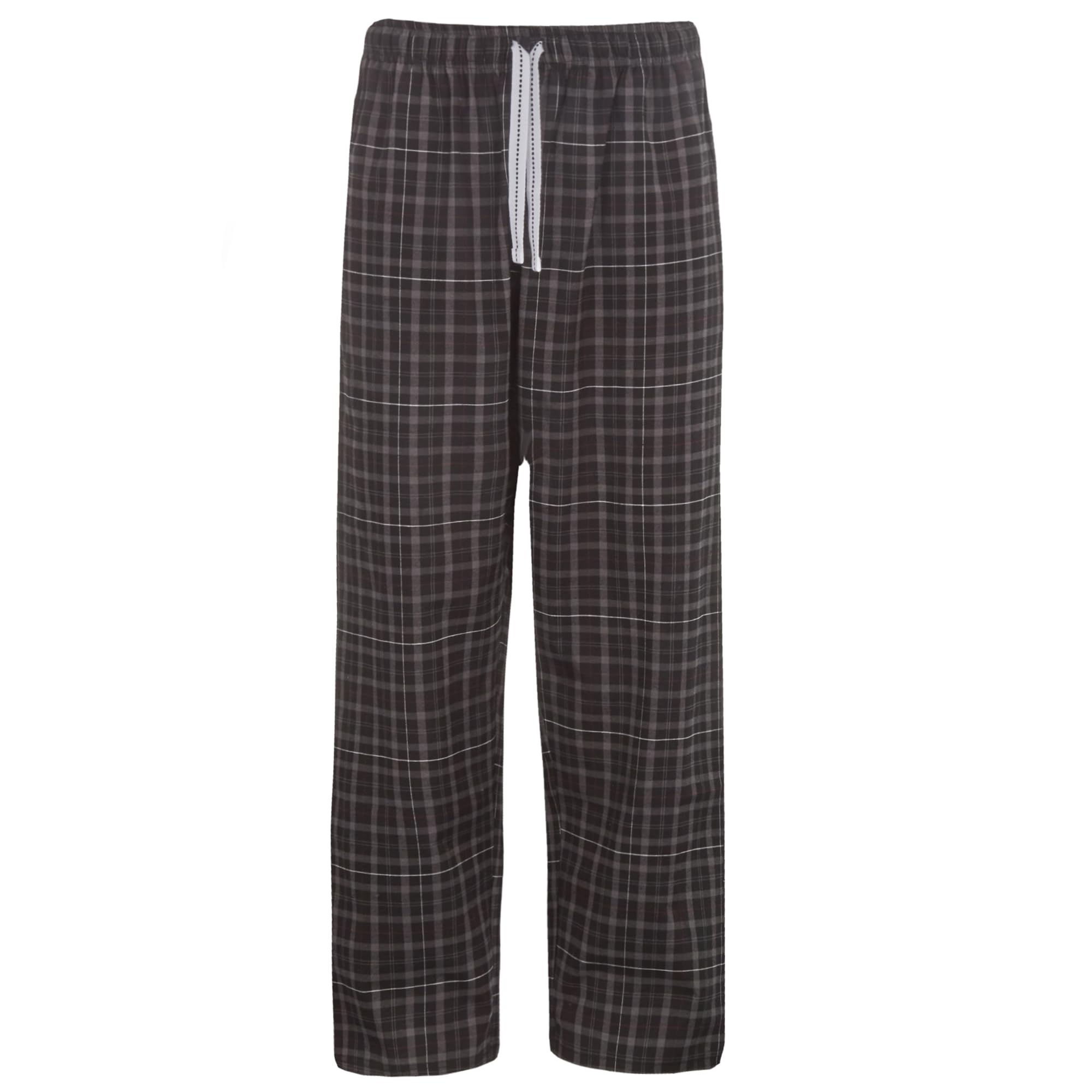 NikaroMen's Woven Check Lounge Trousers Casual Soft Adjustable Pyjama Bottoms