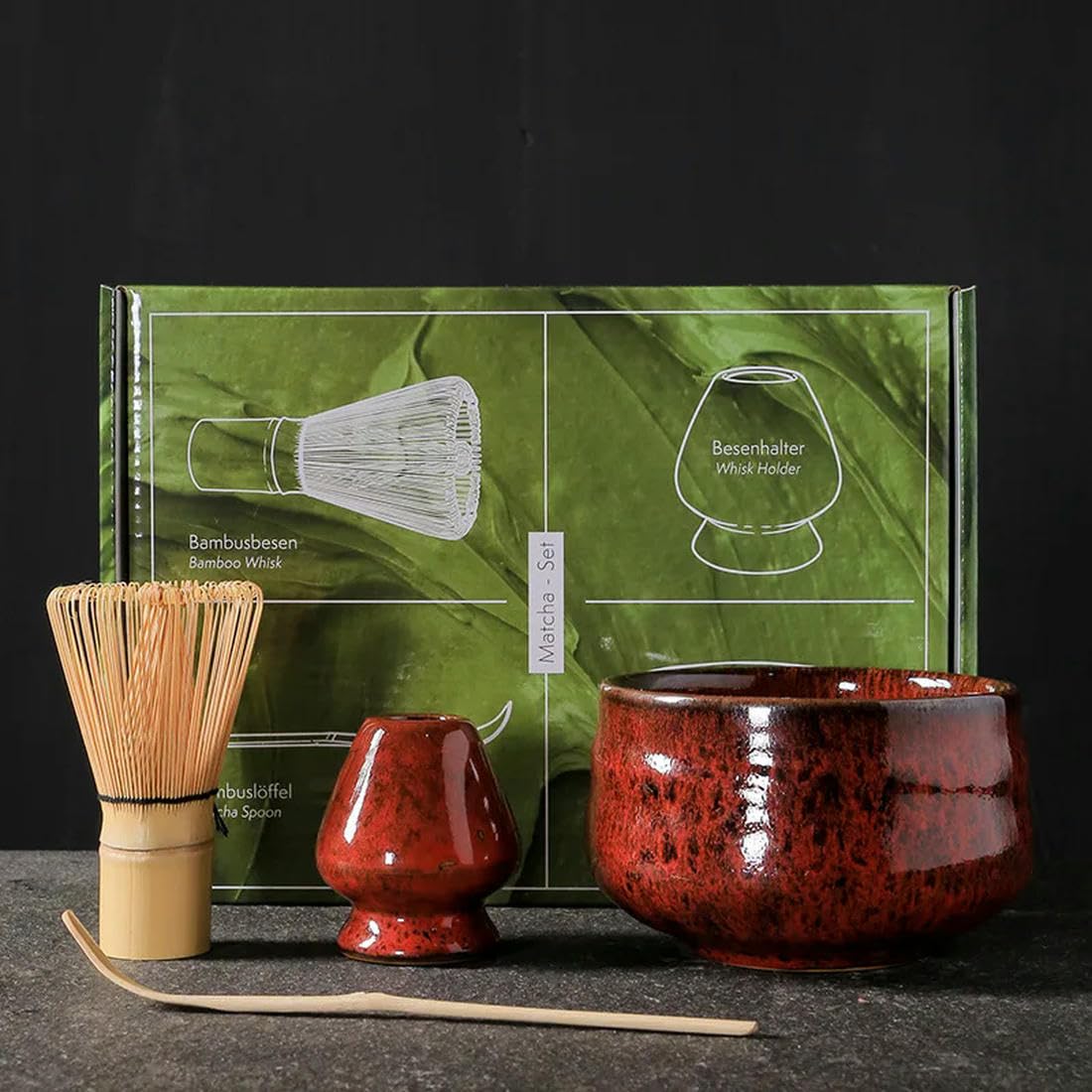 Set giapponese per matcha - Set di ciotole e fruste per tè giapponesi