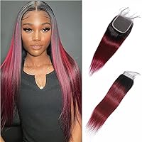 Vista 11 de Cabello humano virgen brasileño degradado 30 con cierre de encaje 4x4, 100% cabello virgen humano sin procesar, línea capilar prearrancada, cierre