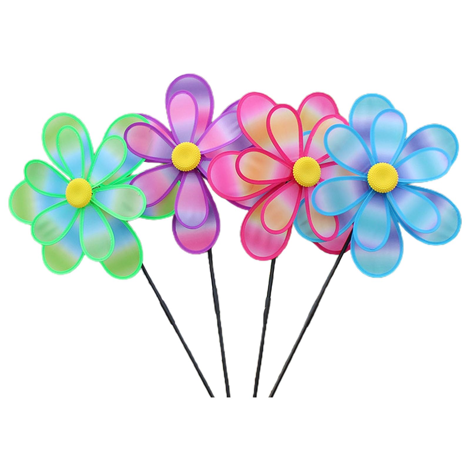 Large Decoration Wind Spinner Double Layer Pinwheels with Stake Eye Catching for Garden Children Outdoor Activities Outdoor Sculpture