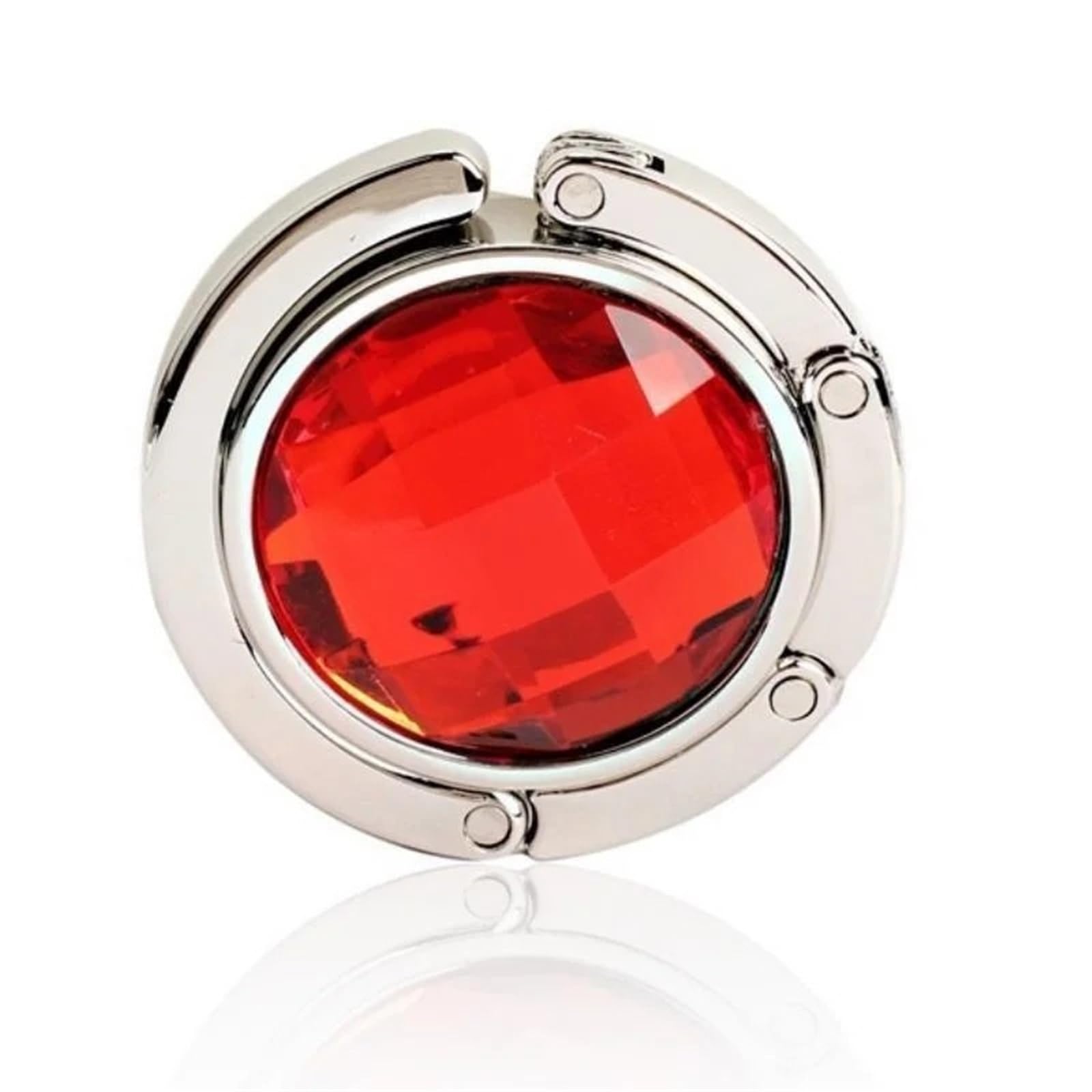 DSFIHJO Handbag Hooks for Tables Handbag Foldable Bag Hook Purse Table Hanger Holder Alloy Crystal Rhinestone Foldable Bag Hook for Table(Red)