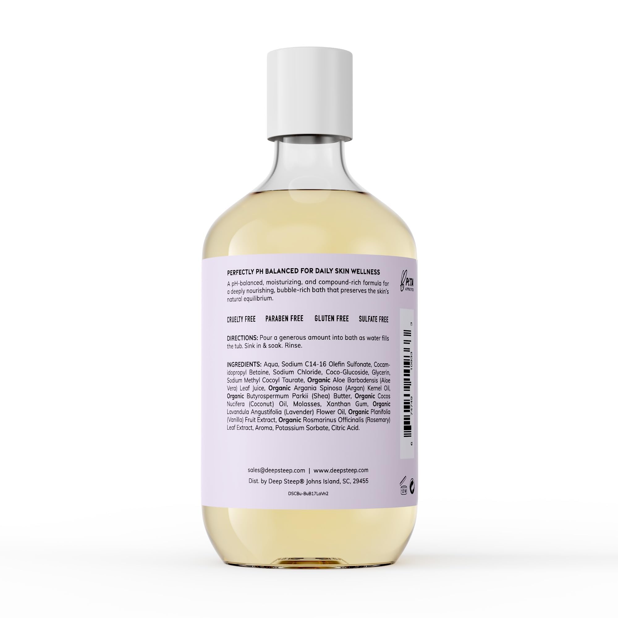 Deep Steep Classic Bubble Bath, lawendowa wanilia, 17 Fluid Ounce