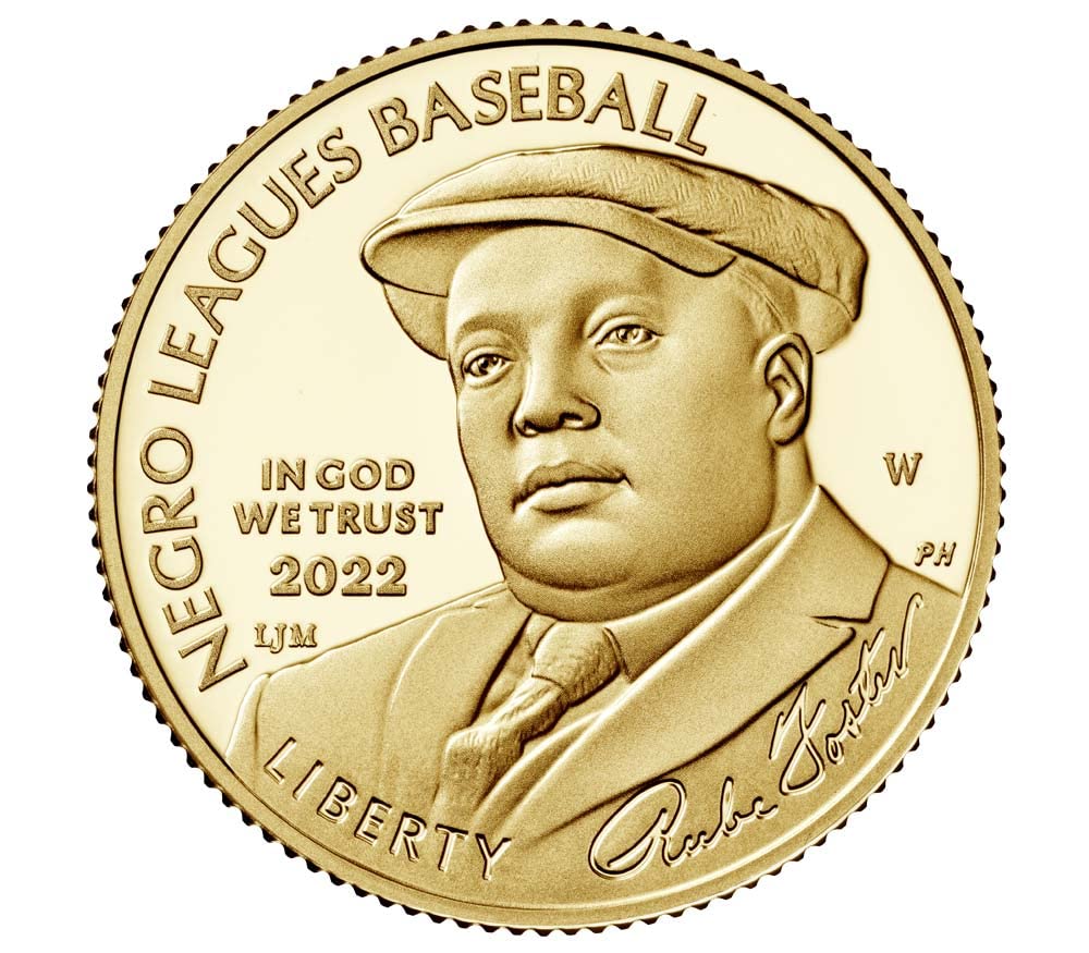 2022 W Negro Leagues Baseball Proof Gold Coin – Accompanied by Certificate of Authenticity Five Dollar US Mint OGP