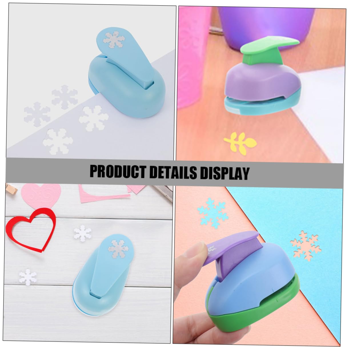 Gadpiparty 4 Set Fustellatrice Carta Diy Puncher Per Scrapbooking E Strumento Per Creazioni Casuale 2 Pezzi*4