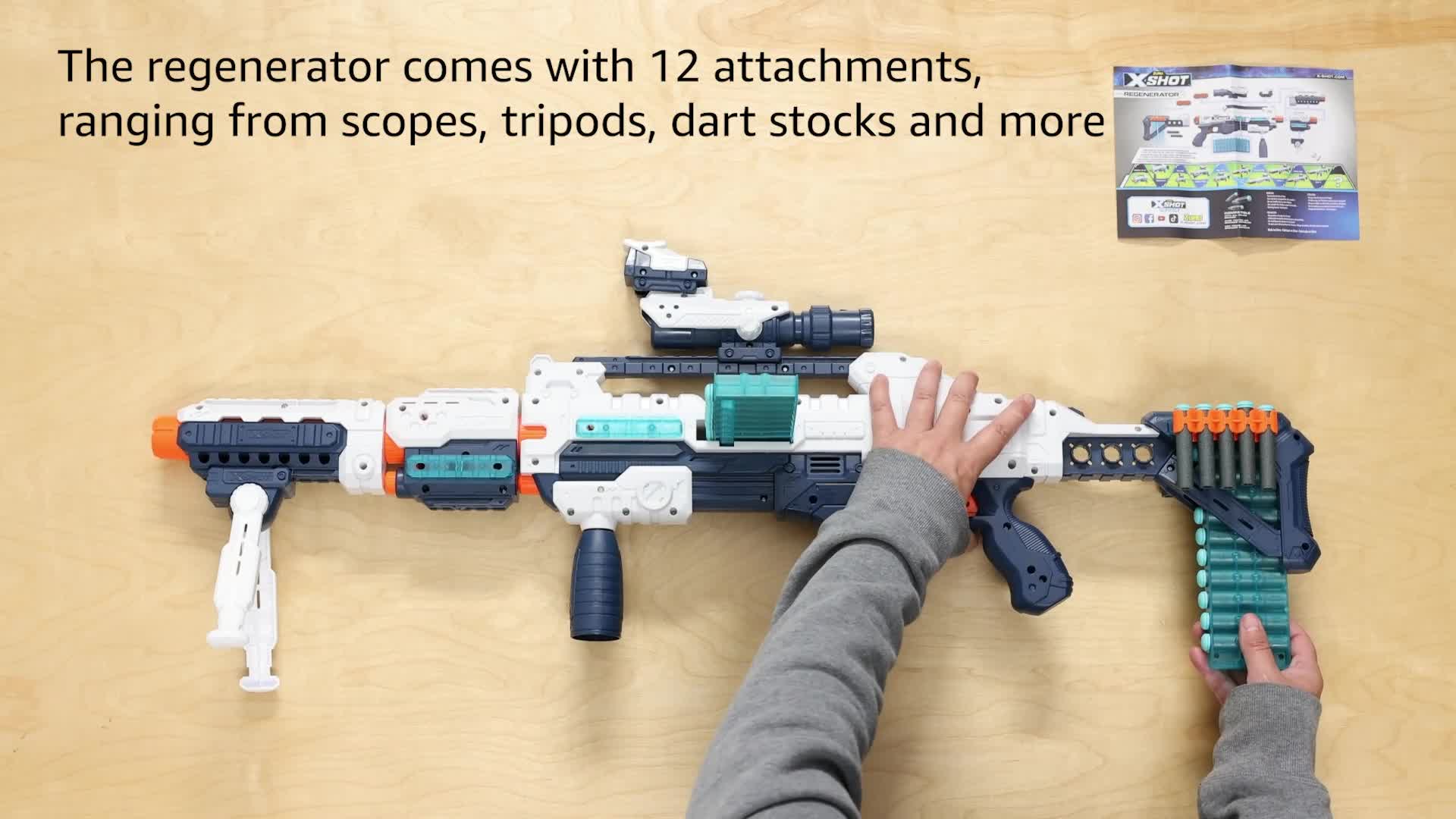 Watch XShot Excel Regenerator Foam Dart Blaster with Over 1, 000