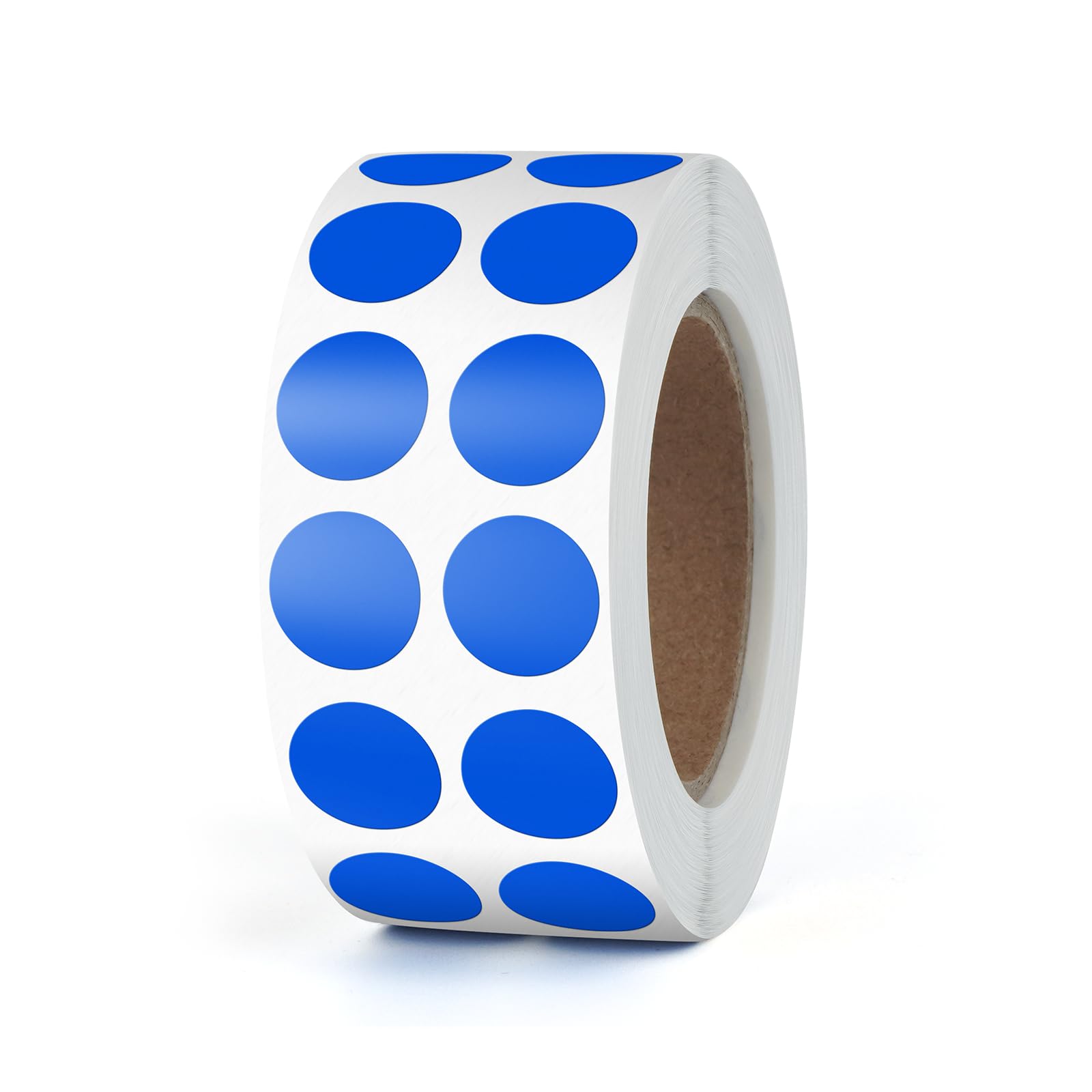 Pegatinas redondas de 13 mm, color azul, rollo de pequeños puntos adhesivos, codificación de colores, pegatinas de círculos, resistentes a la intemperie, 2000 unidades