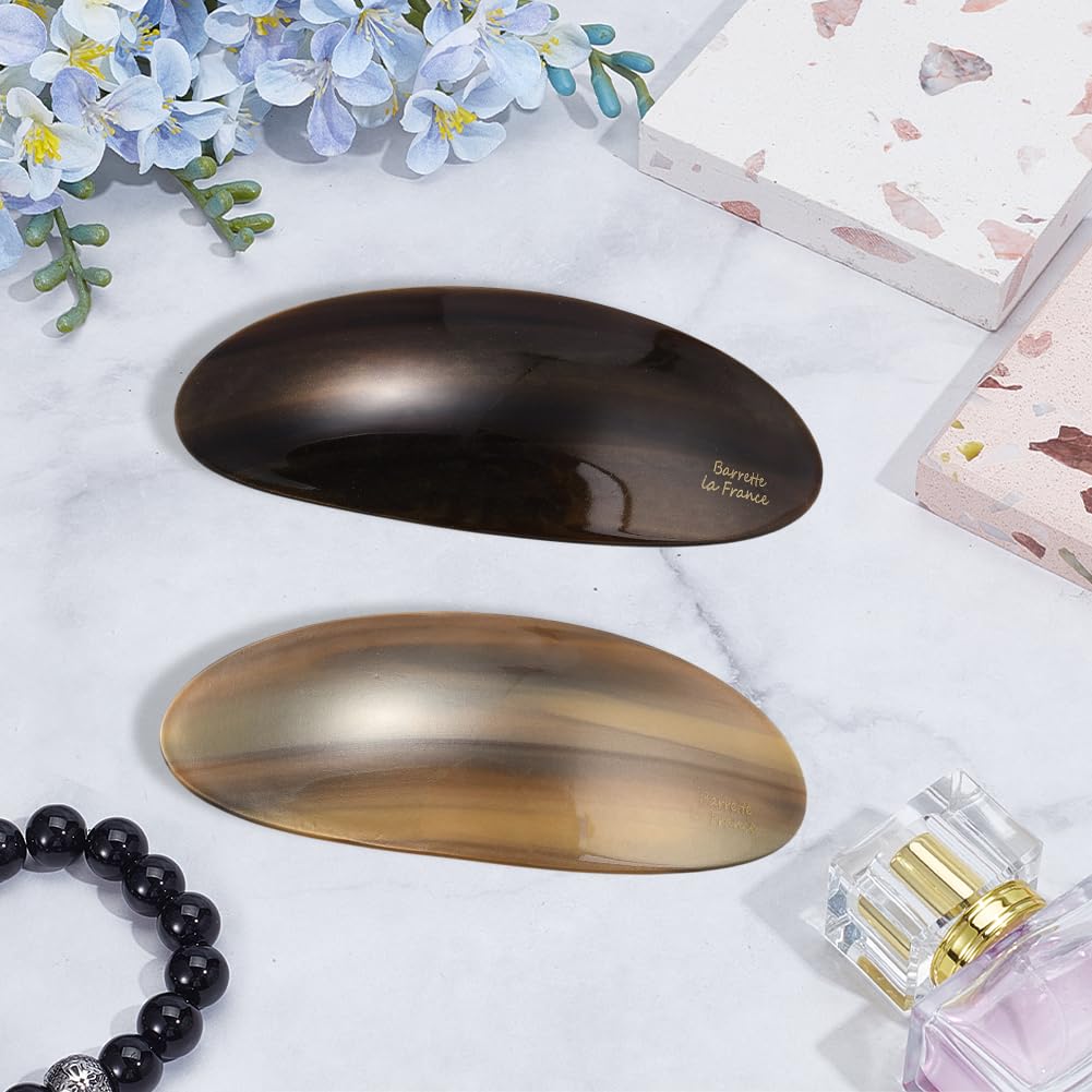 GOMAKERER 2 Pcs 2 Colors French Hair Barrette - Image 4