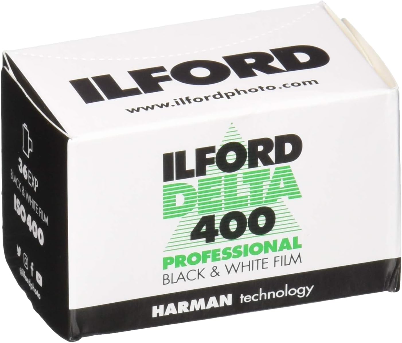 Ilford G Black and White 1748192 Delta Pro Fast Fine Grain Film, ISO 400, 35mm, 36 Exposures (3 Pack), Black/White