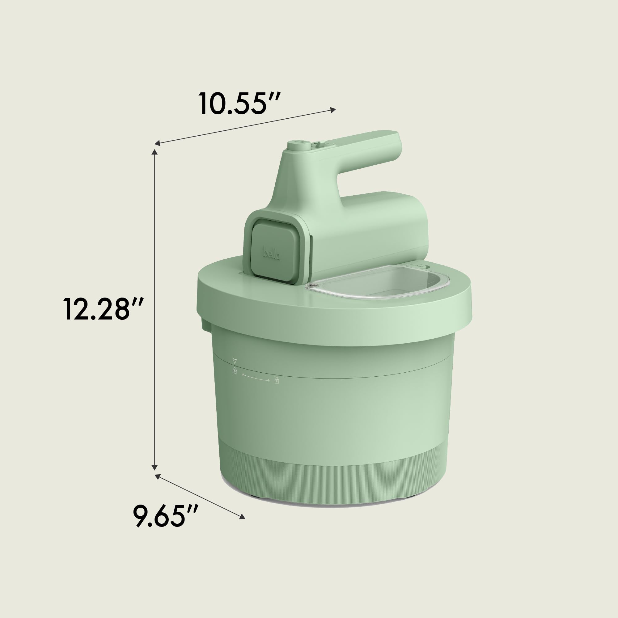 bella 3.5 Qt Hand & Stand Mixer, 2 in 1 Electric Mixer with Bowl, Seaglass view 7
