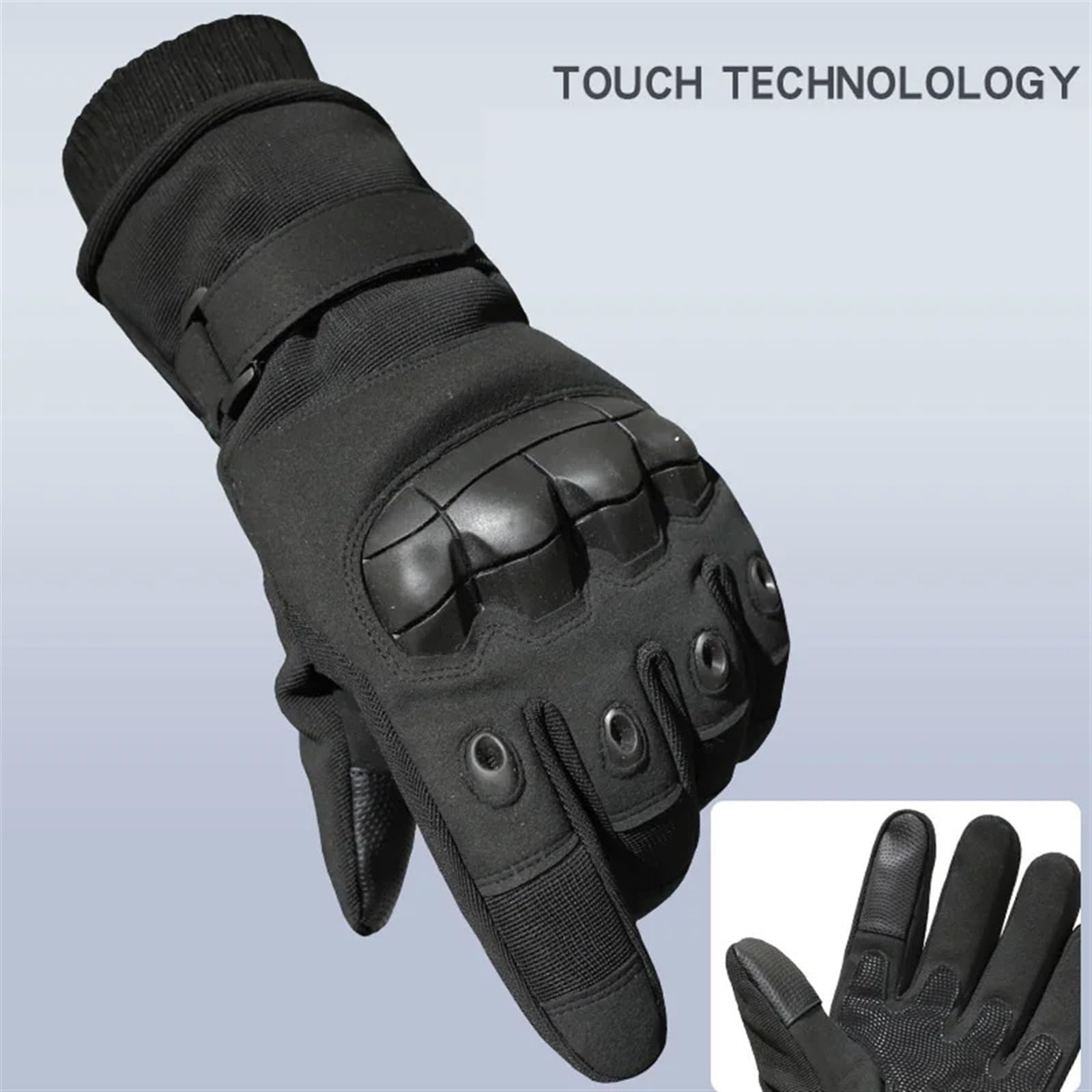 Guanto Da Sci Guanti invernali da uomo Ciclismo Sci Shell Break Fleece Touch screen termico Guanti da donna Guanti sportivi da allenamento Sottoguanti (Color : Green, Size : XL)