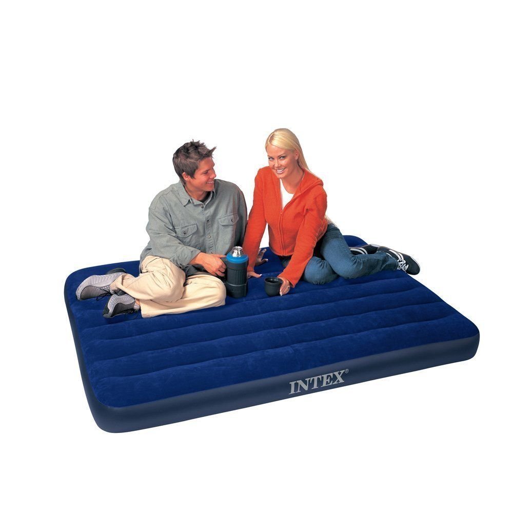 Intex Inflatable Full Classic Downy Bed Air Bed/Mattress, Blue-image-31