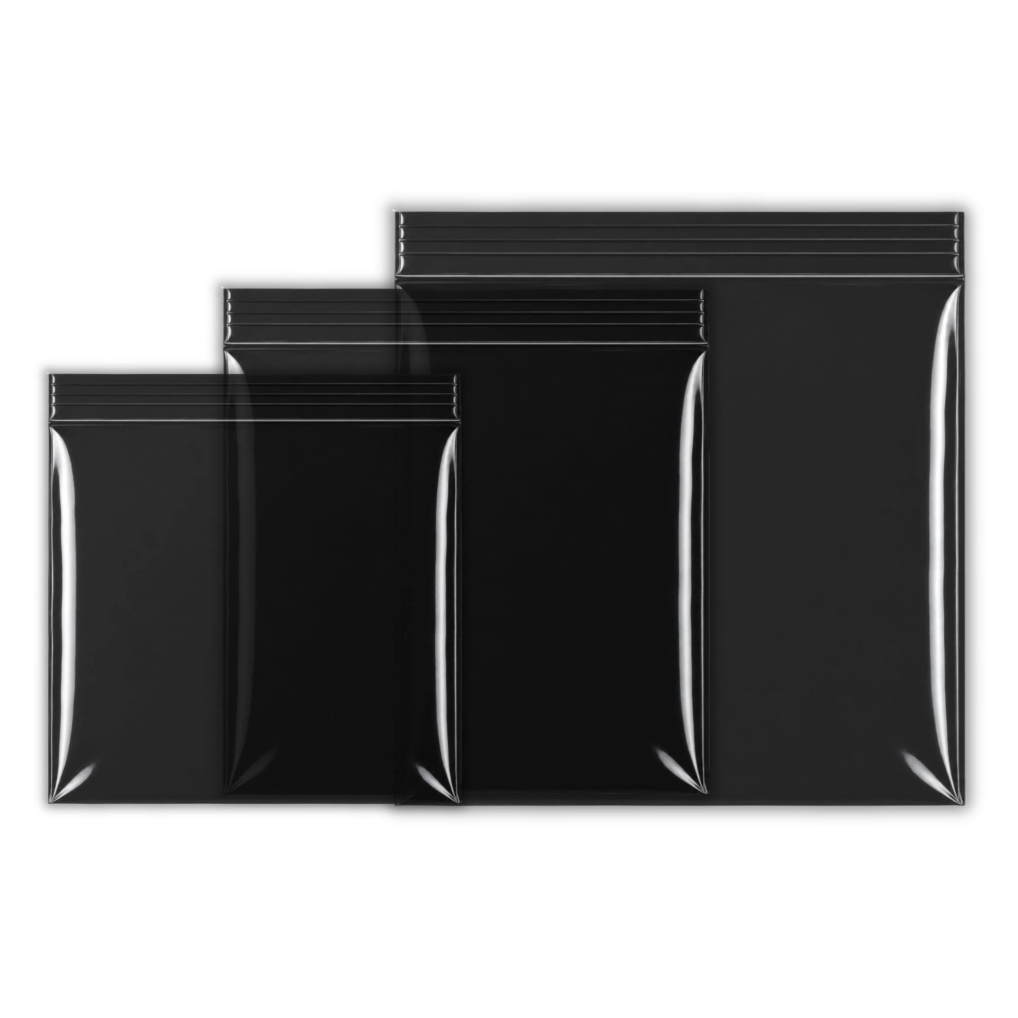 25 X 25mm Grip Seal Bags Resealable Plastic Bags Poly Plastic Storage Bags Zip Lock (1 Inch) Baggies, air tight zipper bag, Polythene Packaging for Food Storage, (1000Pcs Black)