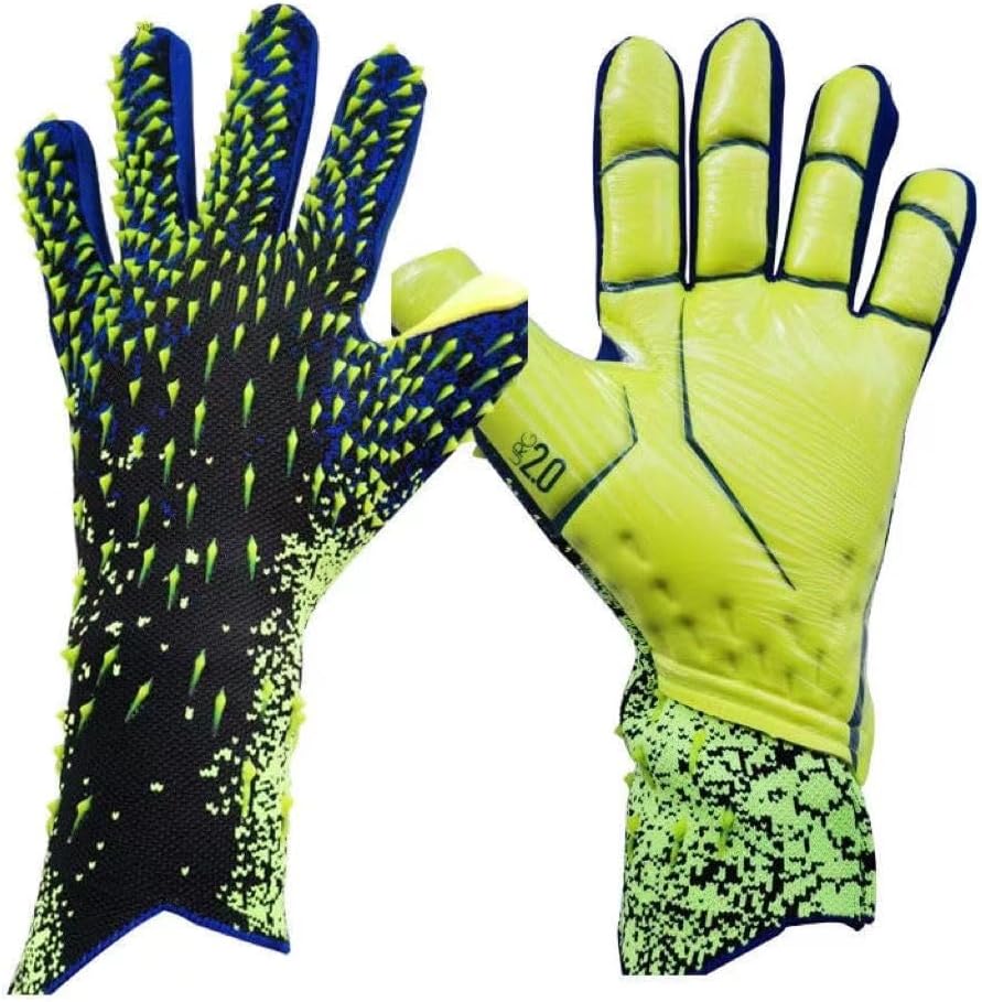 Longjihui Soccer Goalkeeper Gloves Goalie Training Gloves Strong Grip Anti-Slip and Breathable for Adults and Children
