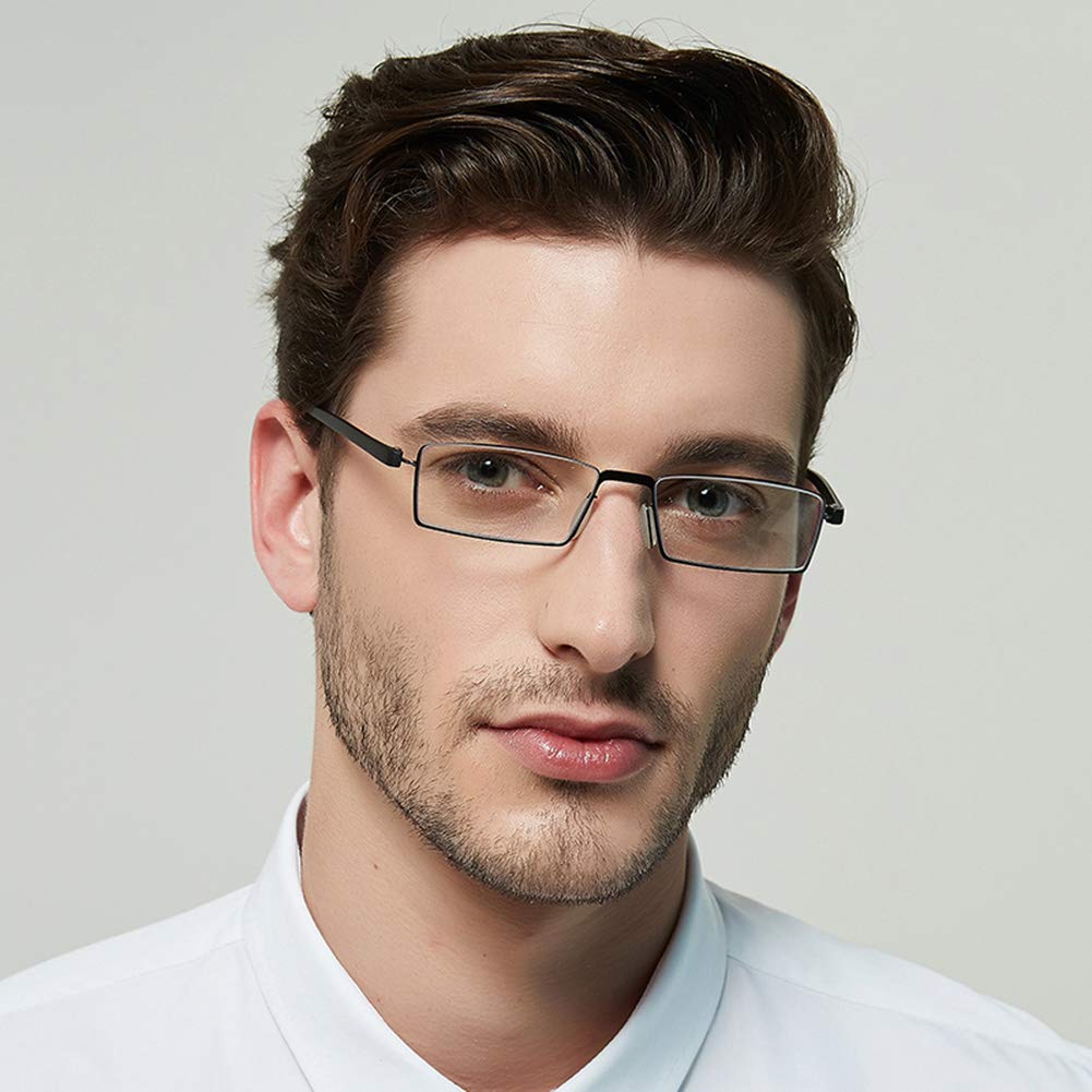 Gafas de Lectura Superleggero per Uomo E Donna,Anti Affaticamento y Anti Luce Blu,4 Pacco Lectores de Computadora/Gaming con Cerniere Molla de Acciaio Inossidabile(1.5X)