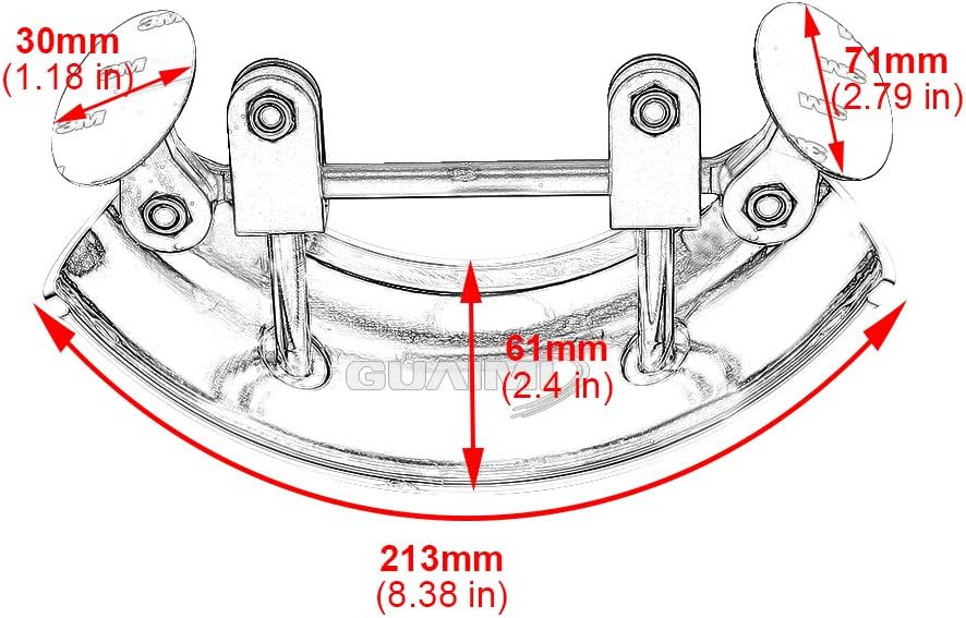 GUAIMI Motorcycle Mirrors 180 Degree Wide-angle Safety Rear View Mirror Blind Spot Side Mirror for Motorcycle, ATV/UTVs, Scooters, Cars, Aircrafts, Boats