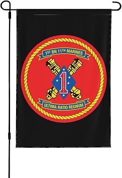 1st Battalion 11th Marine Regiment Flags 28"x40" Outdoor Double Sided Heavy Duty Army Military Flag Tapestry Banner for House Yard Patriotic Decor
