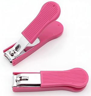 Nail Cutter Stainless Steel Clippers | Sharp & Durable Nail Trimmer for Men & Women | Precision Fingernail & Toenail Cutter | Travel-Friendly Grooming Tool& Plastic Grip, PACK OF 2