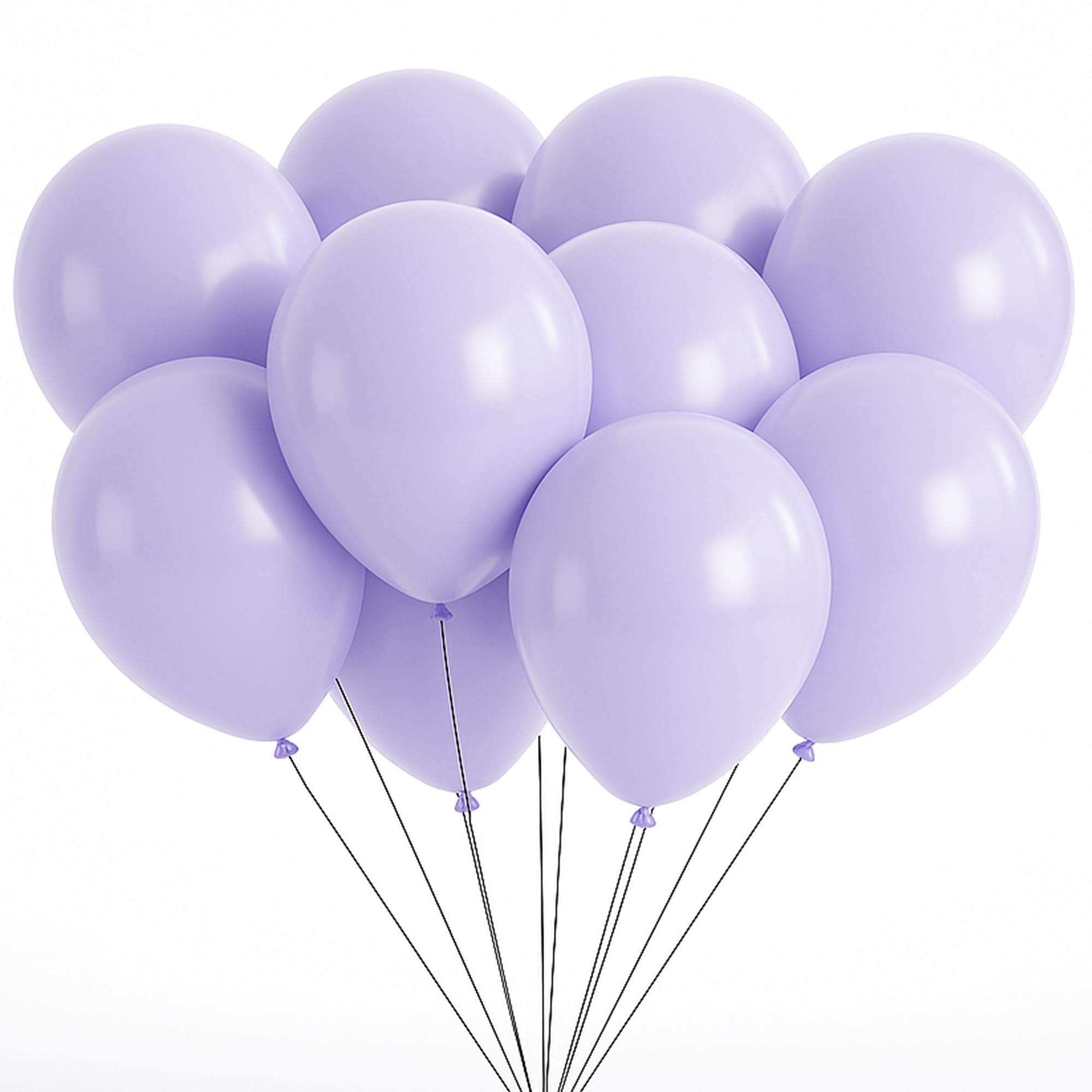 Trimming Shop 10 Inch Macaron Latex Balloons, Soft Pastel Dark Purple Party Balloons for Birthday Decorations, Wedding, Baby Shower, Balloon Arch, Garland, Helium or Air Fill, 500pcs — image 1