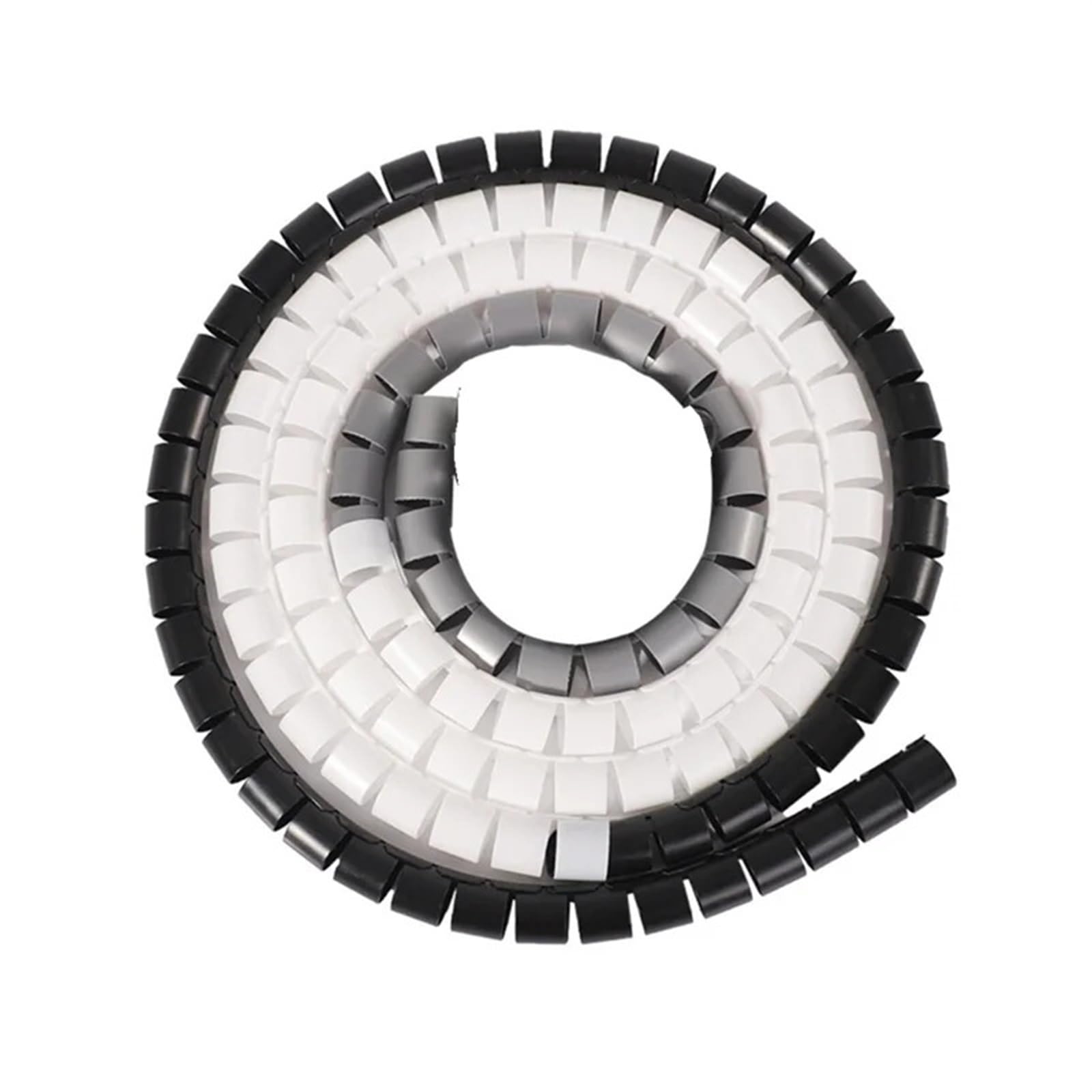 Organizador de Cables en Espiral Flexible, Protector Cable Almacenamiento, Tubo PE, 1/3/5/10 Metros, 8/12/16/22/28/32/42mm Pasacables Suelo(White,42 MM_10 Meters)