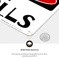 Vista 6 de Sigo Signs - Cartel de cuidado de los trolls, 10 x 7 pulgadas, HDPE de 55 mil de grosor (polietileno de alta densidad), resistente a