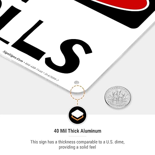 Miniatura 6 de Sigo Signs - Cartel de cuidado de los trolls, 10 x 7 pulgadas, HDPE de 55 mil de grosor (polietileno de alta densidad), resistente a la