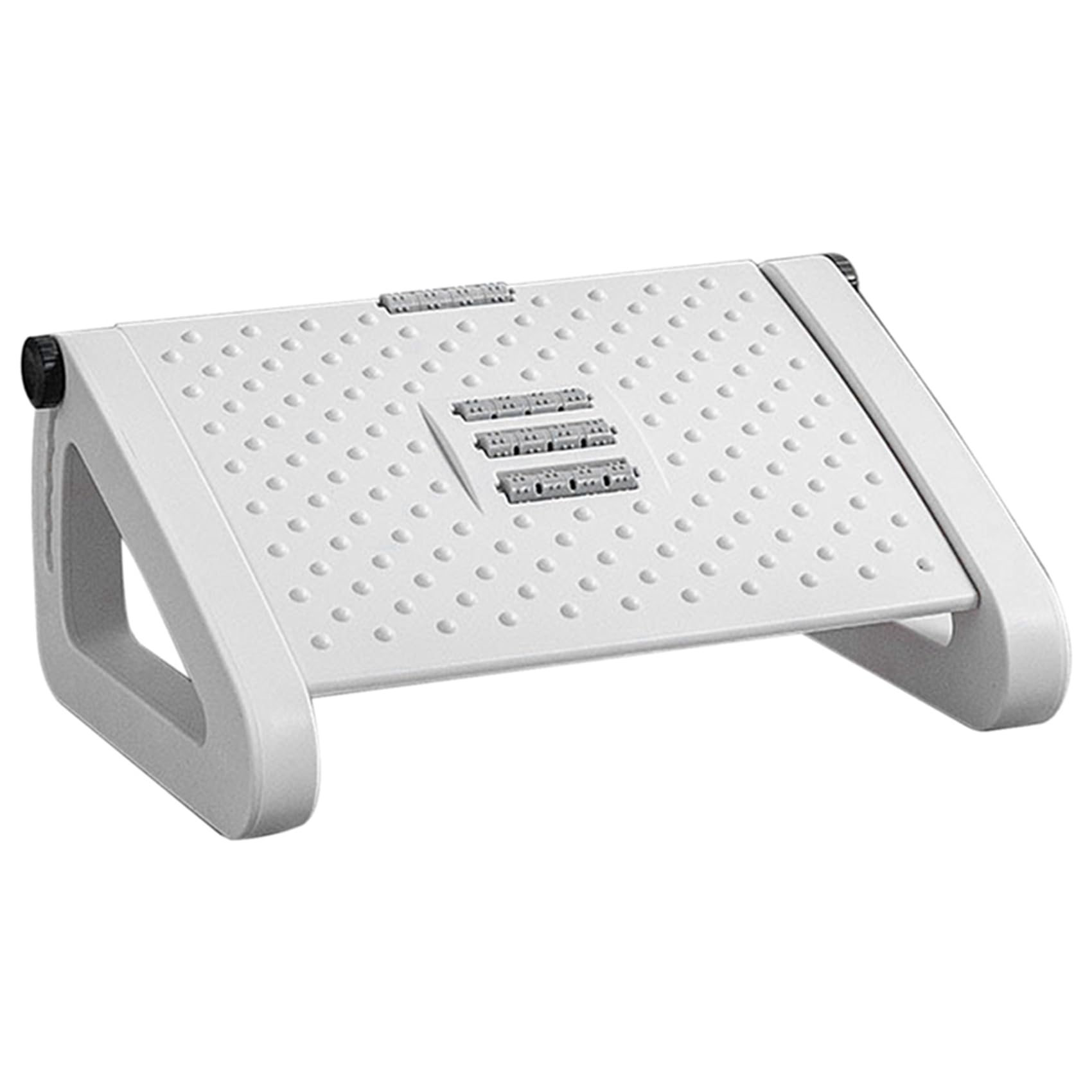 5X Repose-Pieds de Bureau, Tabouret de Pied, Rouleau de Massage Amovible, Portable, Repose-Pieds de Bureau Ergonomique Blanc