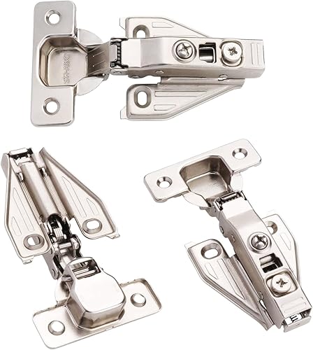 Miniatura 8 de DecoBasics Bisagras de gabinete de cierre suave de superposición completa para armarios de cocina, bisagra de puerta oculta de marco frontal de 105,