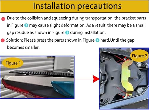 Miniatura 7 de Para Ninja 400 Z400, accesorios de motocicleta, cubierta trasera para asiento de pasajero trasero (grano de carbono)