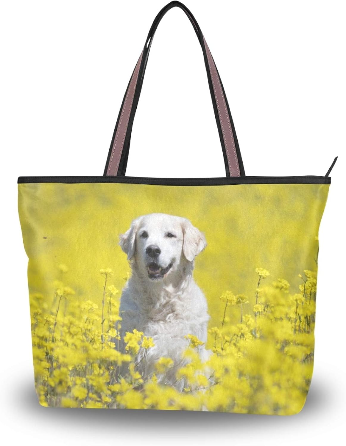 NaiiaN Golden Retriever Dog Lying Dow Monedero al aire libre Bolso de