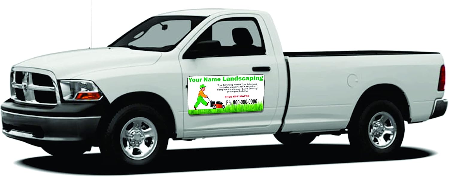 Car Magnets Signs 2 Pack with Custom Lettering for Car Advertisement, Business Logo, HOA, Temporary Signage for Changing Work Environments, Introduction to and Many More (12x24)