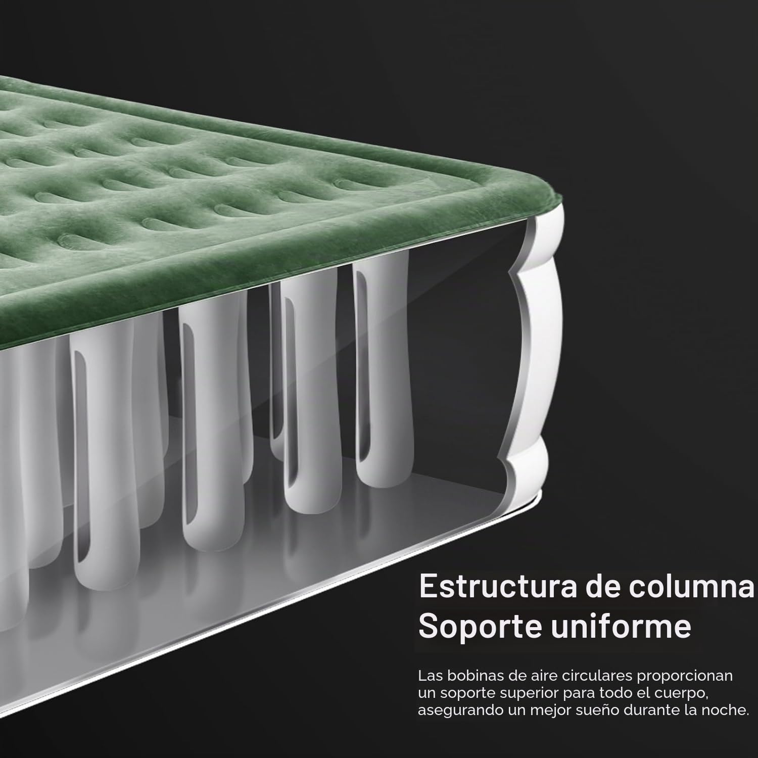 Zearna Colchón Hinchable Doble para 2 Personas, Cama de Aire Autoinflable Rápido en 3 Minutos con Bomba Eléctrica Integrada, Colchón Portátil para Invitados o Uso en Casa, Medidas 203x152x46 cm